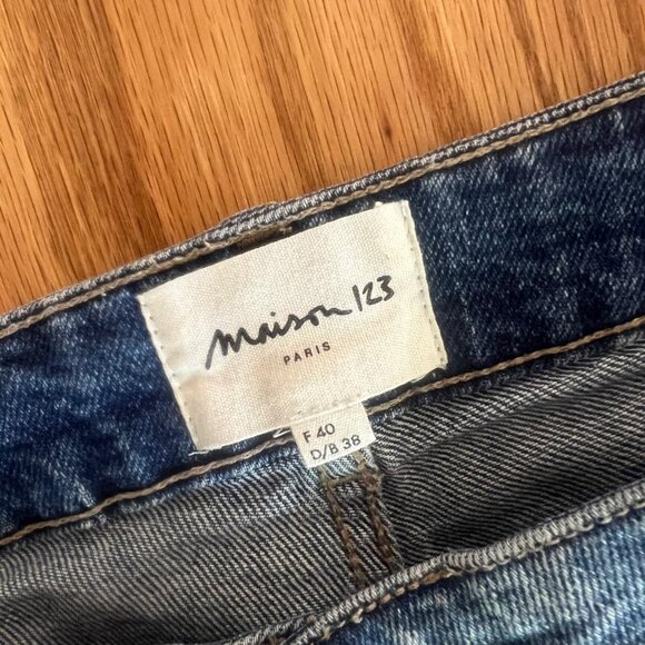 Maison 123 “Patience” Cropped Jeans – EU Style – Sz FR 40 / US 8 - Picture 2 of 10
